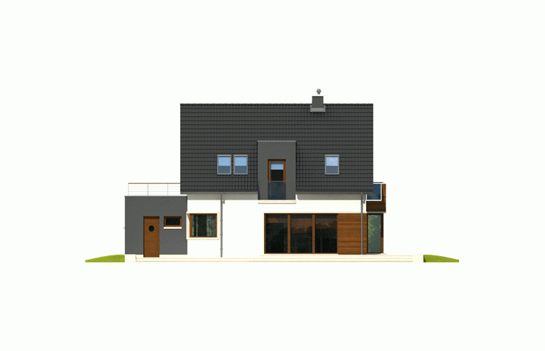Projekt domu jednorodzinnego Mati G1 - elewacja 3