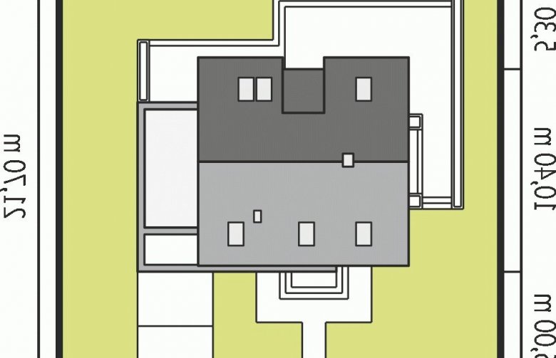 Projekt domu jednorodzinnego Mati G1 - Usytuowanie - wersja lustrzana
