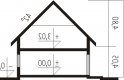 Projekt domu jednorodzinnego Mati G1 - przekrój 1