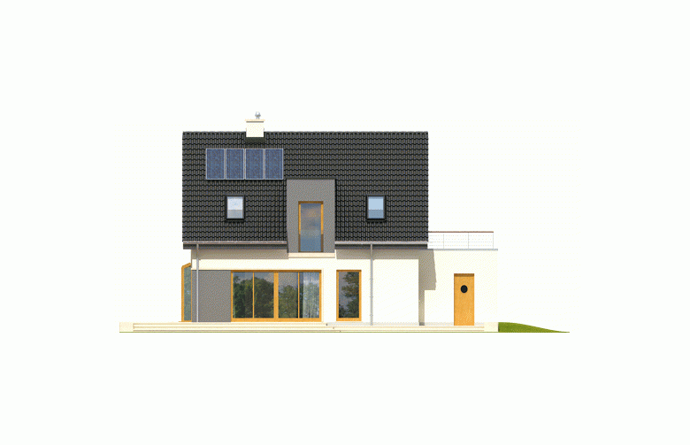 Projekt domu jednorodzinnego Mati II G1 - elewacja 3
