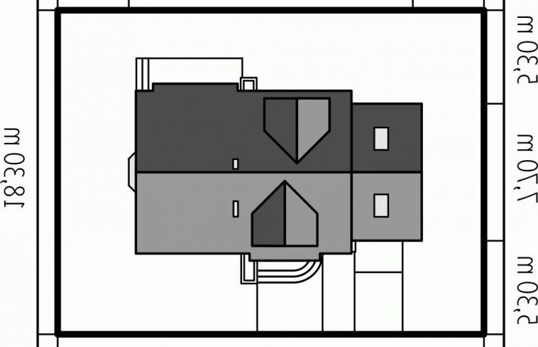 Projekt domu jednorodzinnego Megi II G1 - Usytuowanie - wersja lustrzana