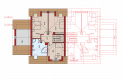Projekt domu bliźniaczego Melka G1 (bliźniak) - poddasze