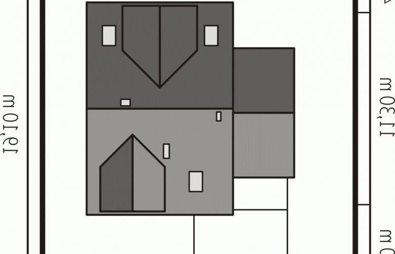 Projekt domu bliźniaczego Melka G1 (bliźniak) - Usytuowanie - wersja lustrzana