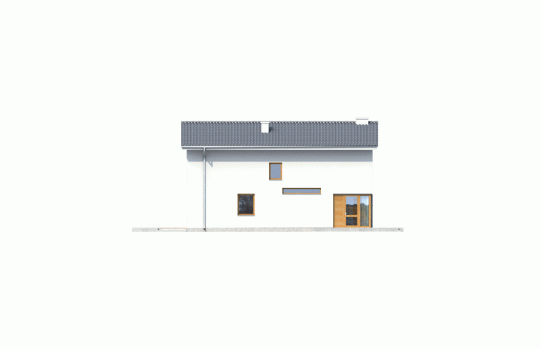 Projekt domu jednorodzinnego Mika - elewacja 1