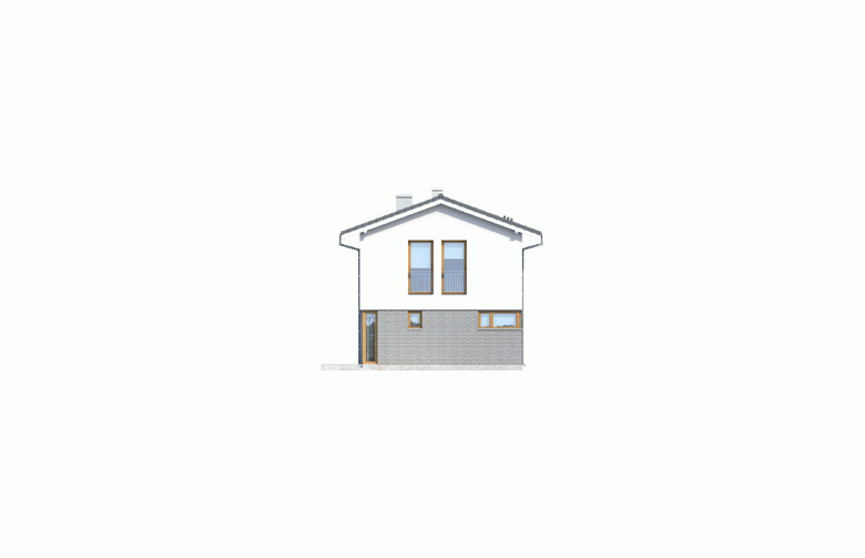 Projekt domu jednorodzinnego Mika - elewacja 4