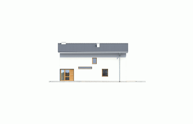 Projekt domu jednorodzinnego Mika - elewacja 1