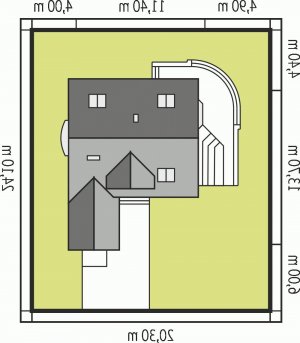 Usytuowanie budynku Mila G1 w wersji lustrzanej