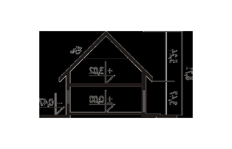 Projekt domu jednorodzinnego Mila G1 - przekrój 1