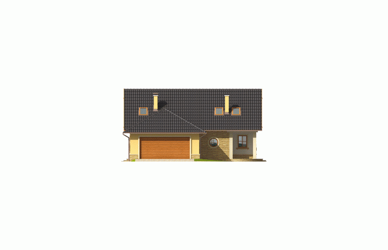 Projekt domu jednorodzinnego Miriam G2 - elewacja 1