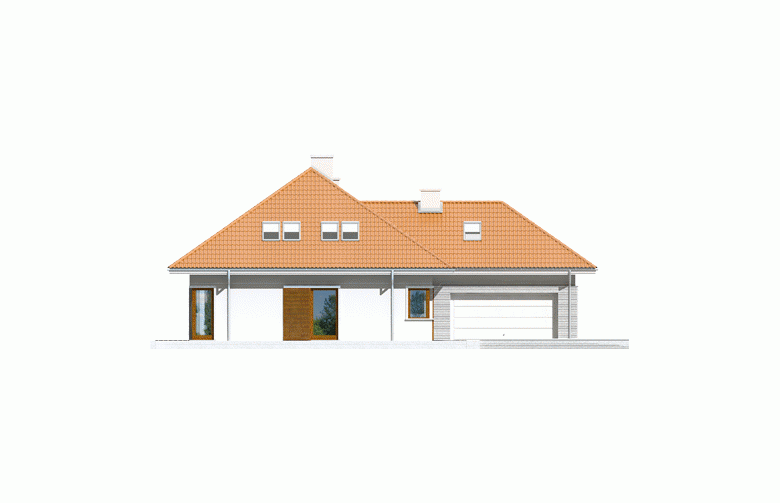 Projekt domu jednorodzinnego Morgan G2 - elewacja 2