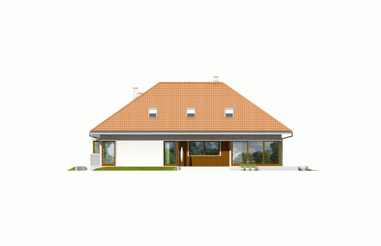Projekt domu jednorodzinnego Morgan G2 - elewacja 3