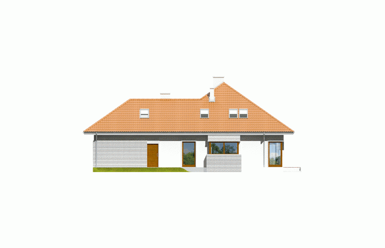 Projekt domu jednorodzinnego Morgan G2 - elewacja 4
