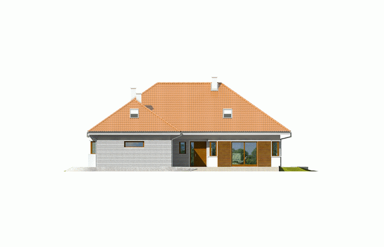 Projekt domu jednorodzinnego Morgan G2 - elewacja 1