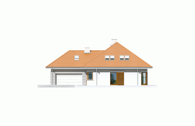 Projekt domu jednorodzinnego Morgan G2 - elewacja 2