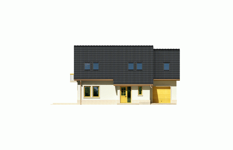 Projekt domu jednorodzinnego Oleńka G1 - elewacja 1