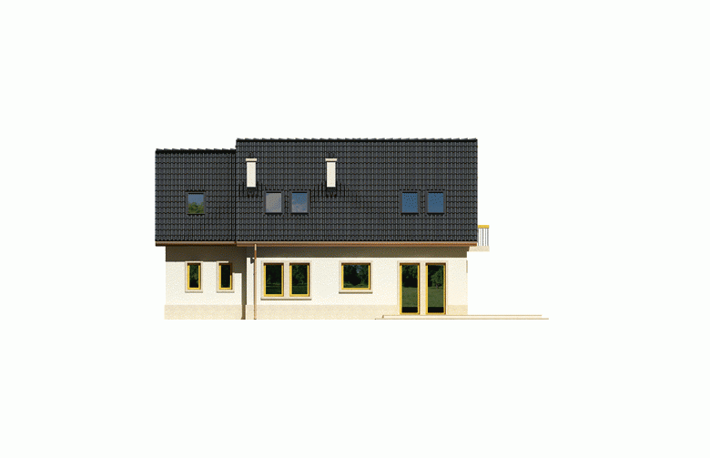Projekt domu jednorodzinnego Oleńka G1 - elewacja 3