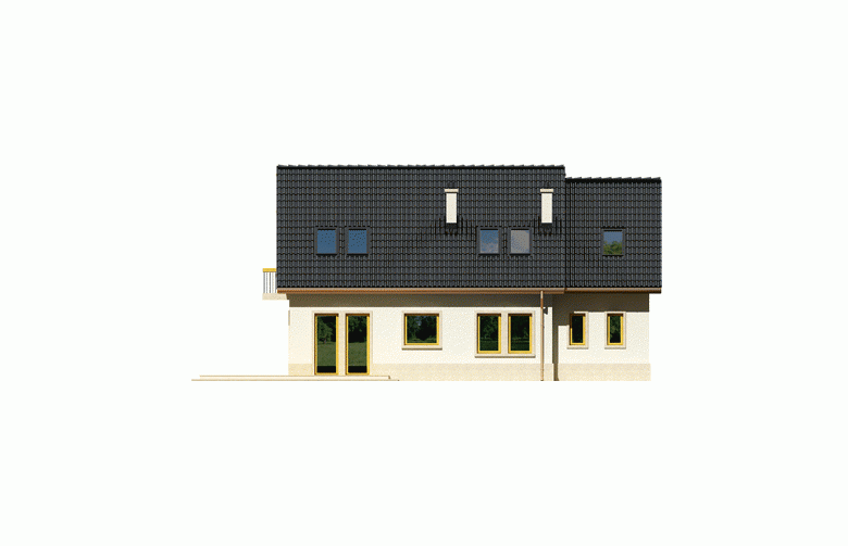 Projekt domu jednorodzinnego Oleńka G1 - elewacja 3