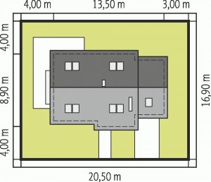 Usytuowanie budynku Oleńka G1