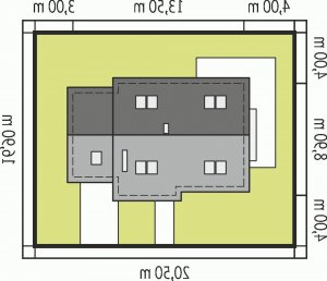 Usytuowanie budynku Oleńka G1 w wersji lustrzanej