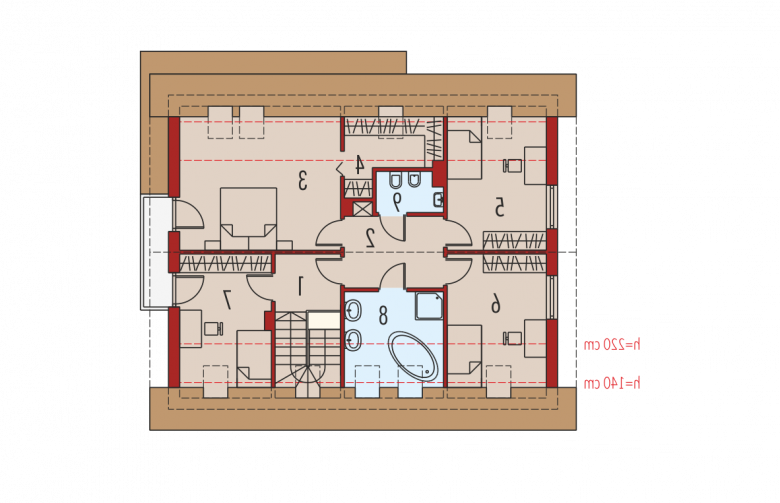 Projekt domu jednorodzinnego Pablo II G1 - poddasze