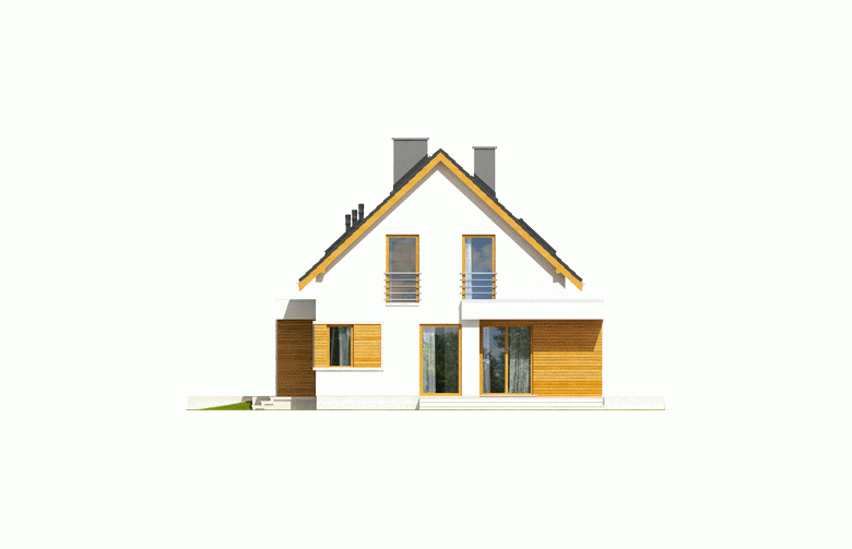 Projekt domu jednorodzinnego Patryk G1 - elewacja 2