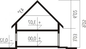 Przekrój projektu Petra G2 w wersji lustrzanej