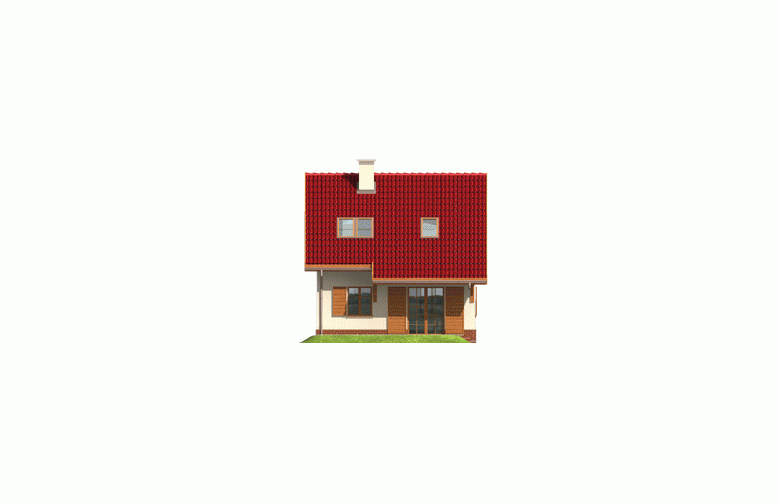 Projekt domu jednorodzinnego Raissa - elewacja 3
