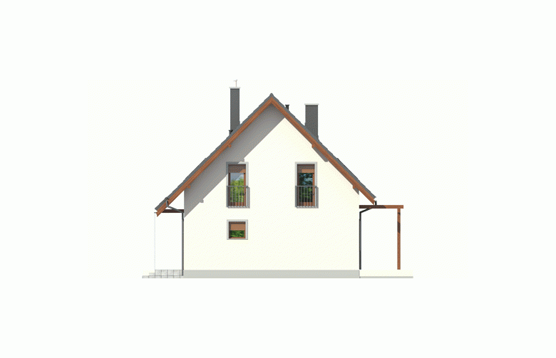 Projekt domu jednorodzinnego Raul - elewacja 4