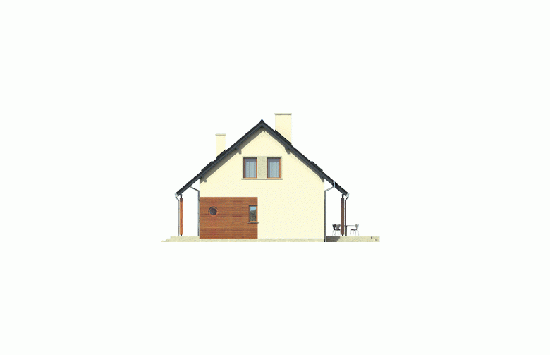 Projekt domu jednorodzinnego Robin - elewacja 4