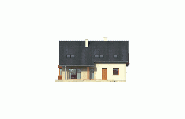 Projekt domu jednorodzinnego Robin G1 - elewacja 3