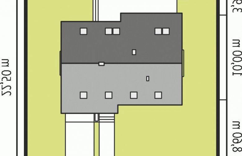 Projekt domu jednorodzinnego Robin G1 - Usytuowanie - wersja lustrzana