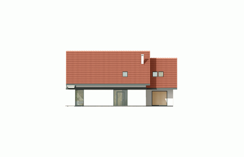 Projekt domu jednorodzinnego Rocco G1 - elewacja 1