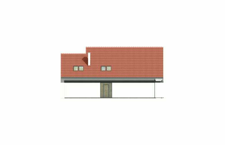 Projekt domu jednorodzinnego Rocco G1 - elewacja 3