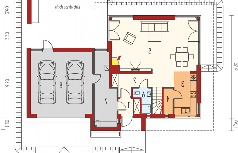 Projekt domu piętrowego Rodrigo G2 Leca® DOM - parter