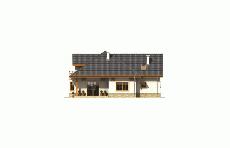 Projekt domu jednorodzinnego Romeo G1 - elewacja 3