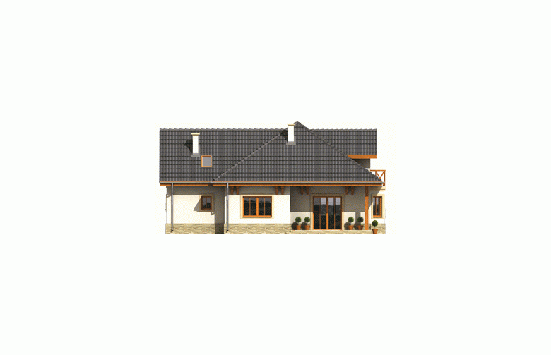 Projekt domu jednorodzinnego Romeo G1 - elewacja 3