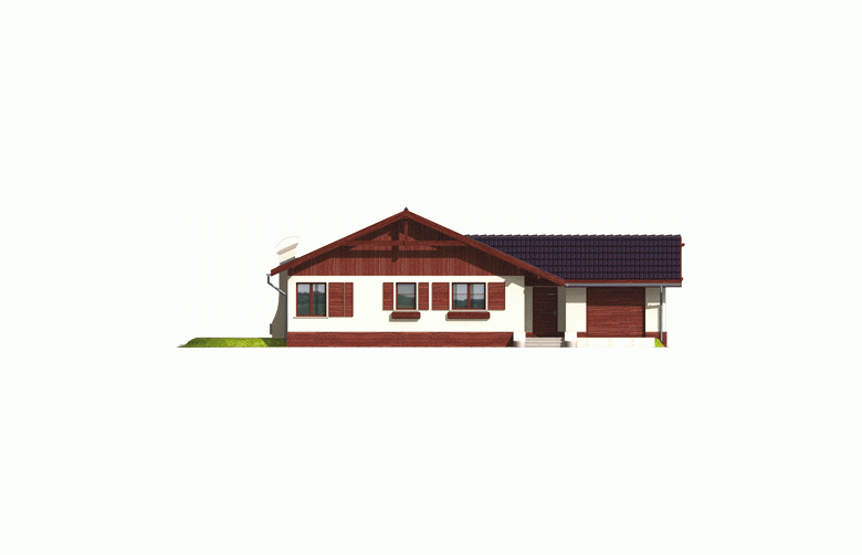 Projekt domu jednorodzinnego Romina G1 - elewacja 1