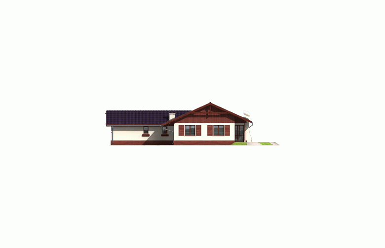 Projekt domu jednorodzinnego Romina G2 - elewacja 3