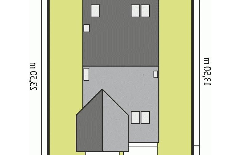 Projekt domu szeregowego Rozanna G1 - Usytuowanie - wersja lustrzana