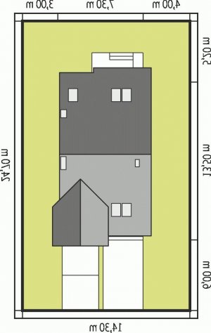 Usytuowanie budynku Rozanna II G1 w wersji lustrzanej