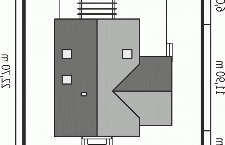 Projekt domu jednorodzinnego Salome G1 - Usytuowanie - wersja lustrzana