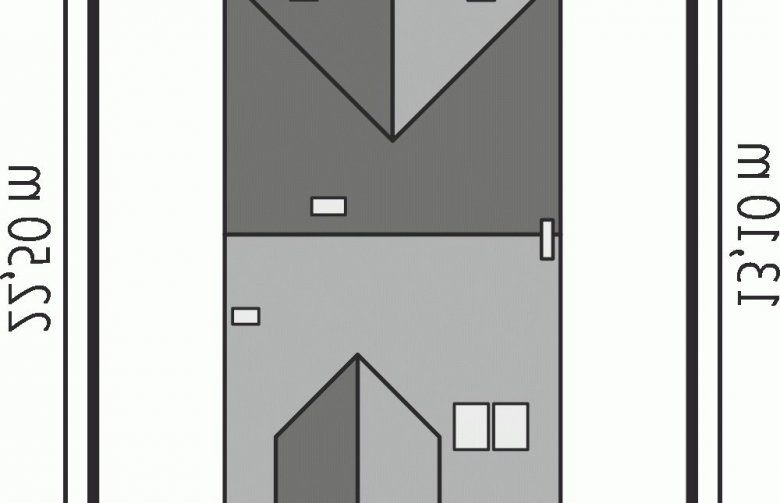 Projekt domu szeregowego Sambor G1 - Usytuowanie - wersja lustrzana