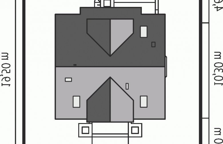 Projekt domu jednorodzinnego Sasanka - Usytuowanie - wersja lustrzana