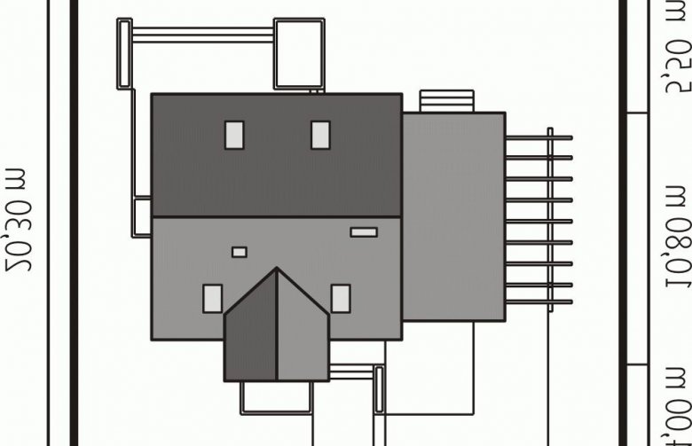 Projekt domu jednorodzinnego Sebastian G1 - Usytuowanie - wersja lustrzana