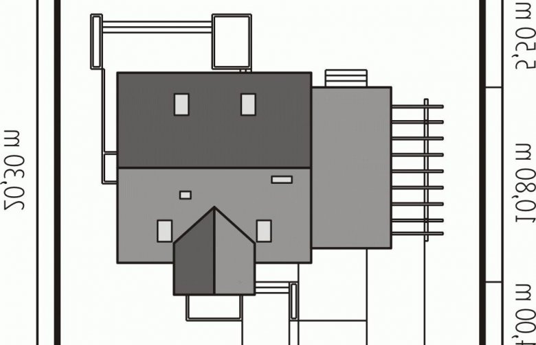 Projekt domu jednorodzinnego Sebastian II G1 - Usytuowanie - wersja lustrzana