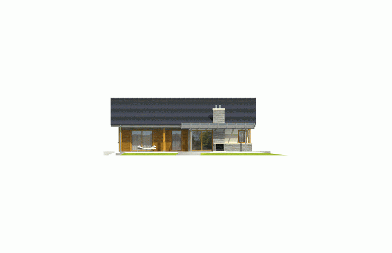 Projekt domu jednorodzinnego Selena G2 - elewacja 4