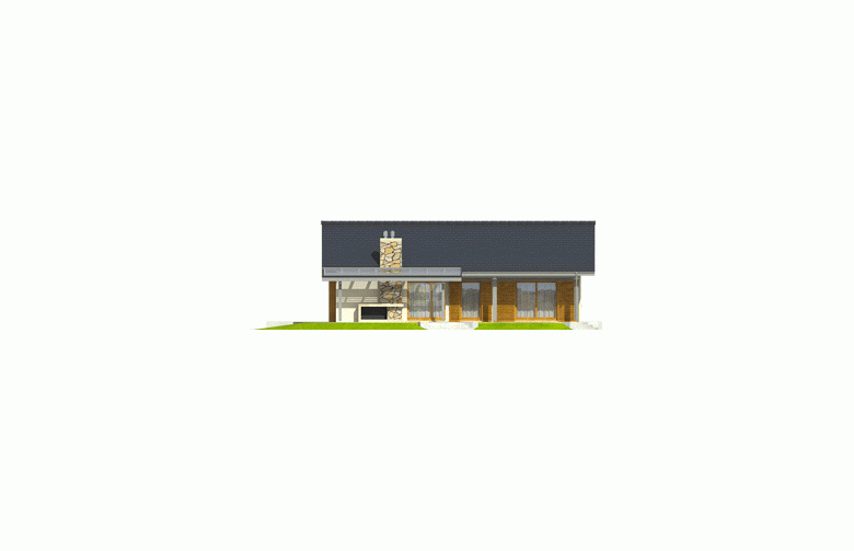 Projekt domu jednorodzinnego Selena II G1 - elewacja 4