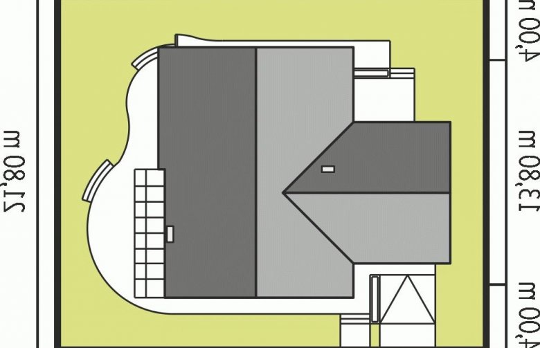 Projekt domu jednorodzinnego Selena II G1 - Usytuowanie - wersja lustrzana