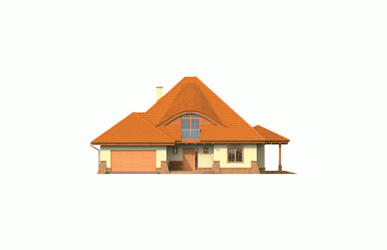 Projekt domu jednorodzinnego Seweryna (mała) G2 - elewacja 1