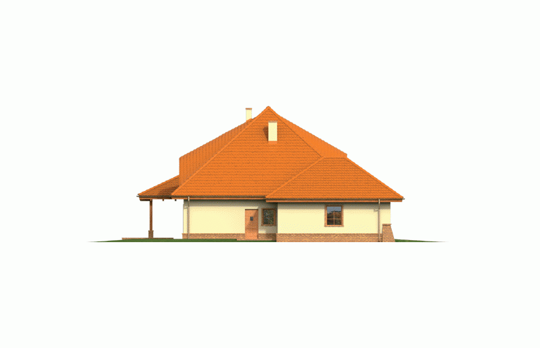 Projekt domu jednorodzinnego Seweryna (mała) G2 - elewacja 2